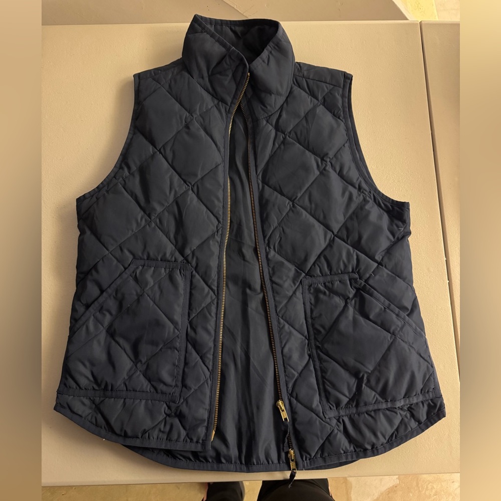 JCREW Navy Quilted Women's Vest